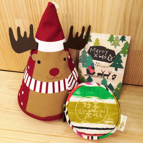 ヨーヨーにlayooクリスマスプレゼントクリスマスヘラジカは孟防水袋+ヨーヨー財布に希望幸運の祝福滞在│ - 色 1枚目の画像