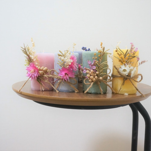 キャンドルホルダーまとめ売り【キャンドル、造花付】 レースフラワーのキャンドルホルダー | atelier CREA