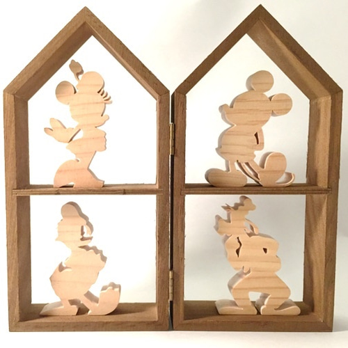 木製 ディズニーFamily 家モチーフ インテリアオブジェ [Brand Yoshino