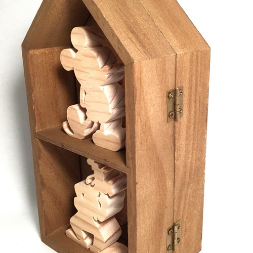 木製 ディズニーFamily 家モチーフ インテリアオブジェ [Brand Yoshino