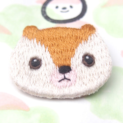 ◭小動物頭刺繡胸針◮ 鼯鼠 Flying squirrel 第1張的照片