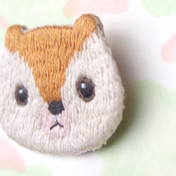 ◭小動物頭刺繡胸針◮ 鼯鼠 Flying squirrel 第2張的照片