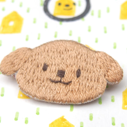 ◭小動物頭刺繡胸針◮小狗 Puppy 第1張的照片