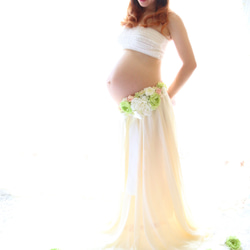 【マタニティサッシュベルト】サシュレミンティ妊婦さん赤ちゃんの記念写真マタニティフォトを華やかにフラワーアレンジメント 3枚目の画像