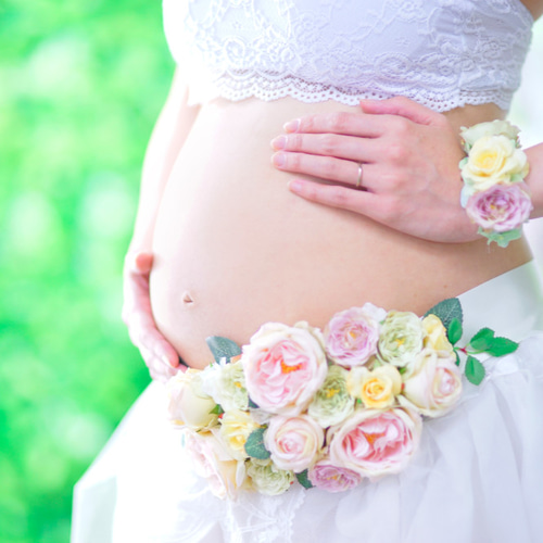 マタニティサッシュベルト】サシュレパステル妊婦さん赤ちゃん記念写真