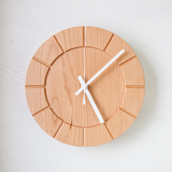 木の時計01(Φ240) No6 | チェリー【針、選択可】 3枚目の画像