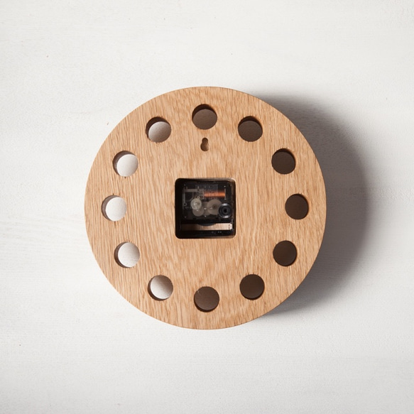 木の時計マル(Φ240) No1 | ナラ【針、選択可】 4枚目の画像