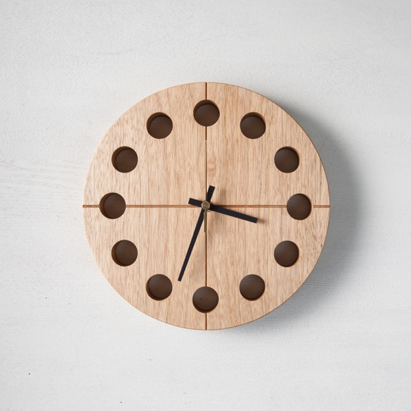 木の時計マル(Φ240) No16 | クルミ【針、選択可】 3枚目の画像
