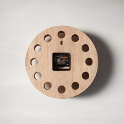 木の時計マル(Φ240) No16 | クルミ【針、選択可】 4枚目の画像