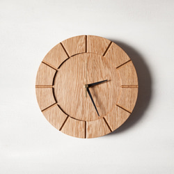 木の時計01(Φ240) No7 | ナラ【針、選択可】 1枚目の画像