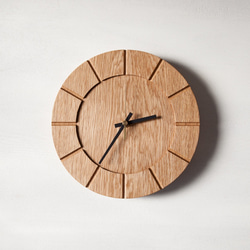 木の時計01(Φ240) No7 | ナラ【針、選択可】 3枚目の画像
