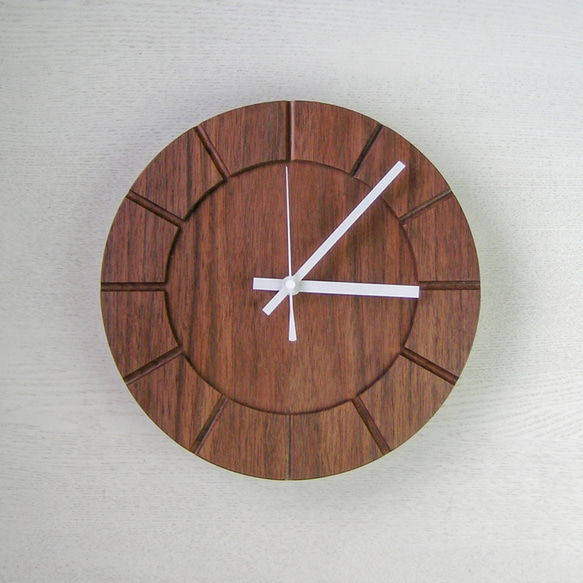 木の時計01(Φ240) No30 | ウォールナット 1枚目の画像