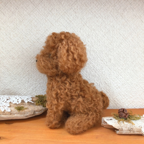 羊毛フェルトイプードル 羊毛フェルト トイプードル ホワイト 羊毛フェルト masapan 通販