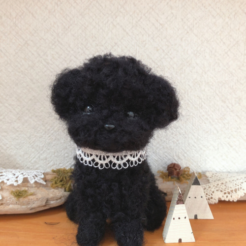 羊毛フェルト トイプーちゃんブラック 羊毛フェルト hiromisaku