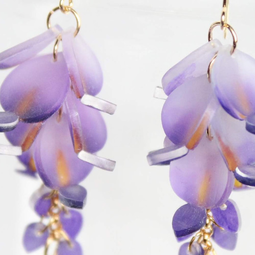 レネレイド　藤の花ピアス レネレイド藤の花ピアス