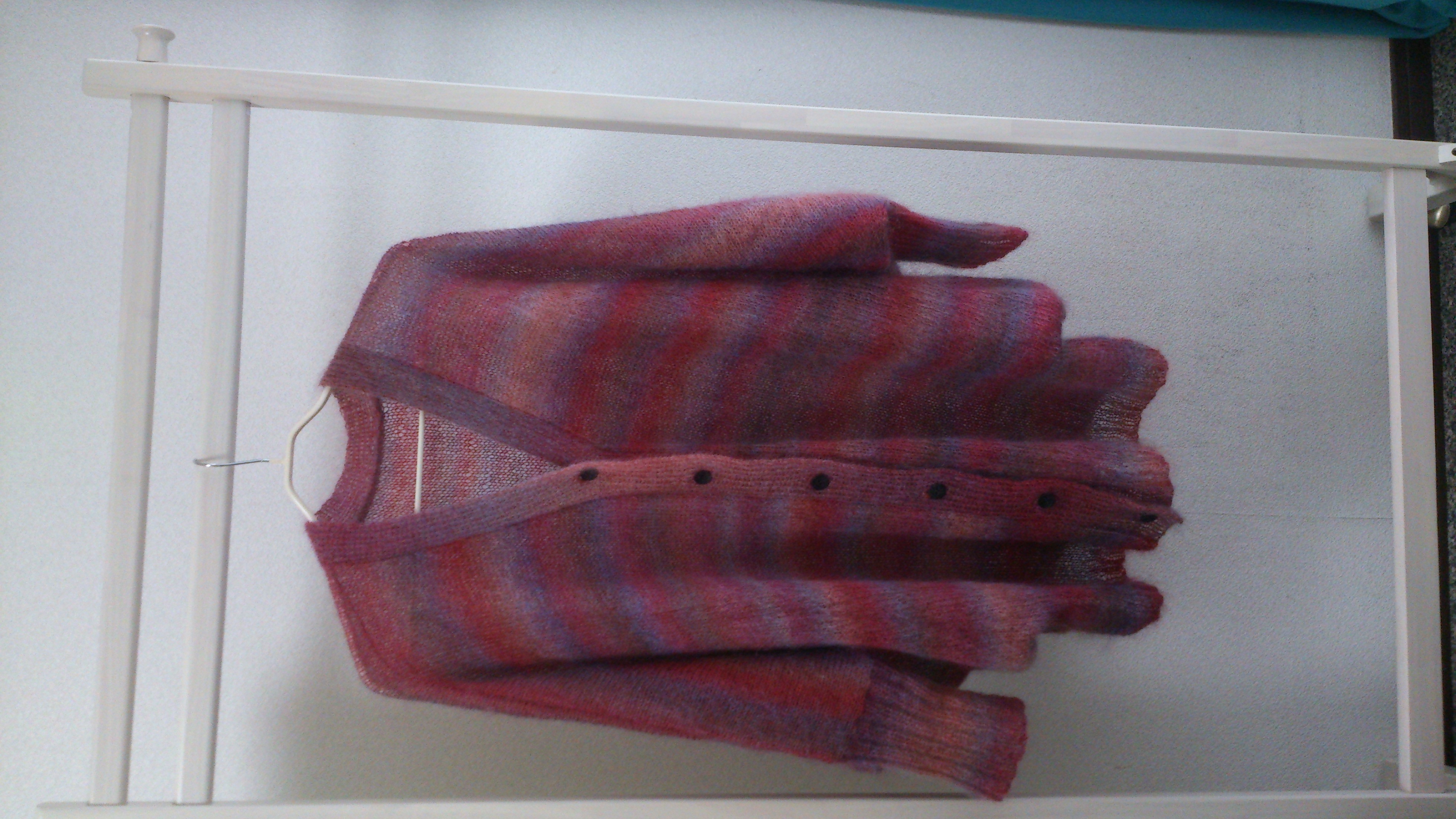 段染めモヘアのロングカーディガン