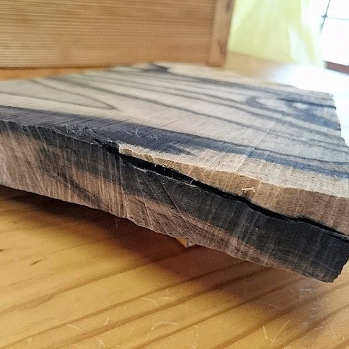 黒柿 縞柿 25mm 銘木 工芸 希少材 NO9 木材・板 こうきち 通販