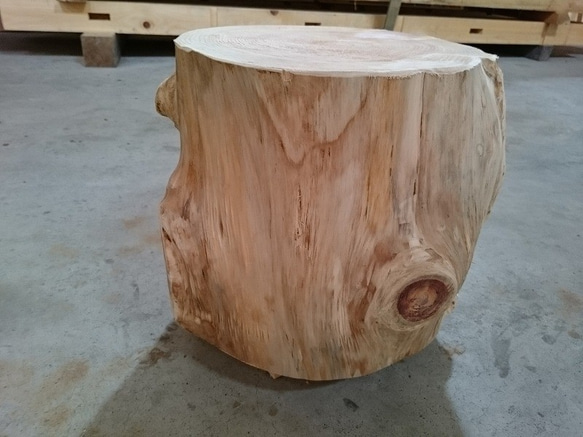 丸太のいす 桧節丸太を輪切り テーブルや飾り台にも 椅子