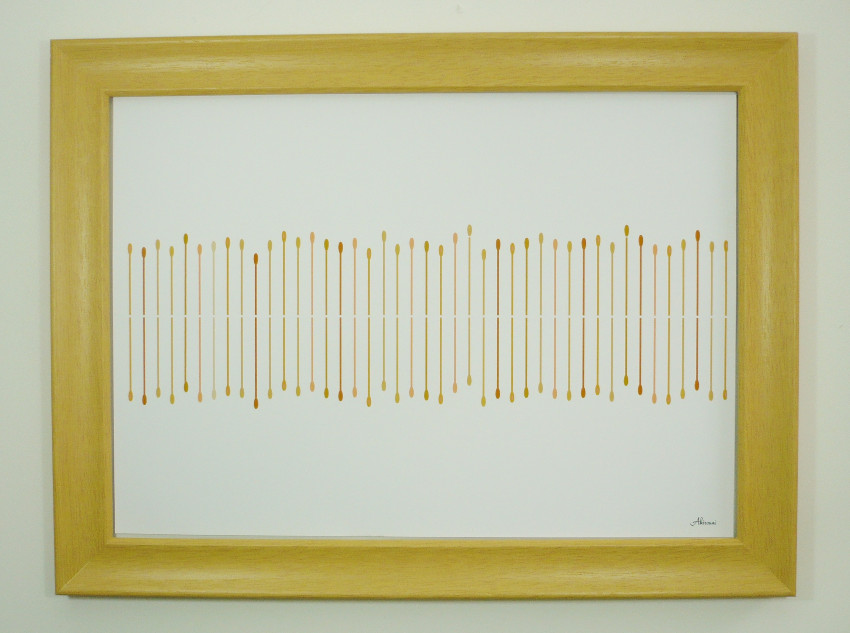 自作　インテリアアートパネル　ばち