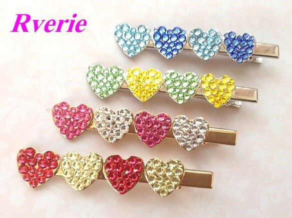 4連ハートヘアピン ヘアピン Rverie 通販｜Creema(クリーマ) 1064049