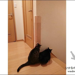 愛猫用のガリガリ防止板：木製爪とぎ：無地１枚（白木）２枚４枚お得価格にて。 3枚目の画像