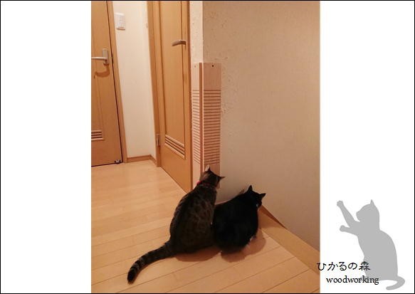 愛猫用のガリガリ防止板：木製爪とぎ：無地１枚（白木）２枚４枚お得価格にて。 3枚目の画像