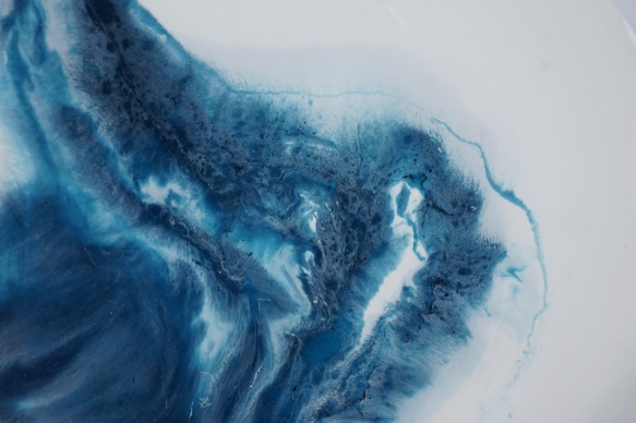 【Ice & Sea 冰 和 洋・月球體・手工掛牆裝飾】30cm 第4張的照片