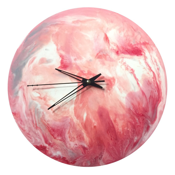 【 Pink 紅粉・月球體・手工掛牆裝飾】30cm 第1張的照片
