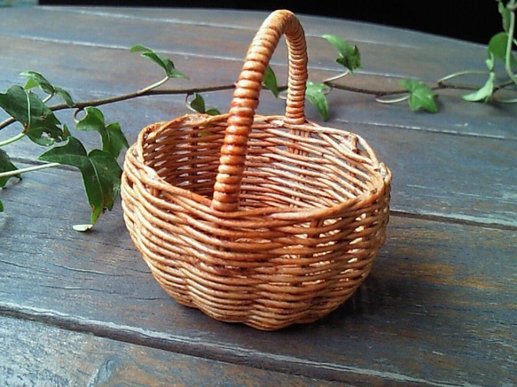 エコクラフトのミニチュアかご その他素材 ittenmonoya 通販 10257703