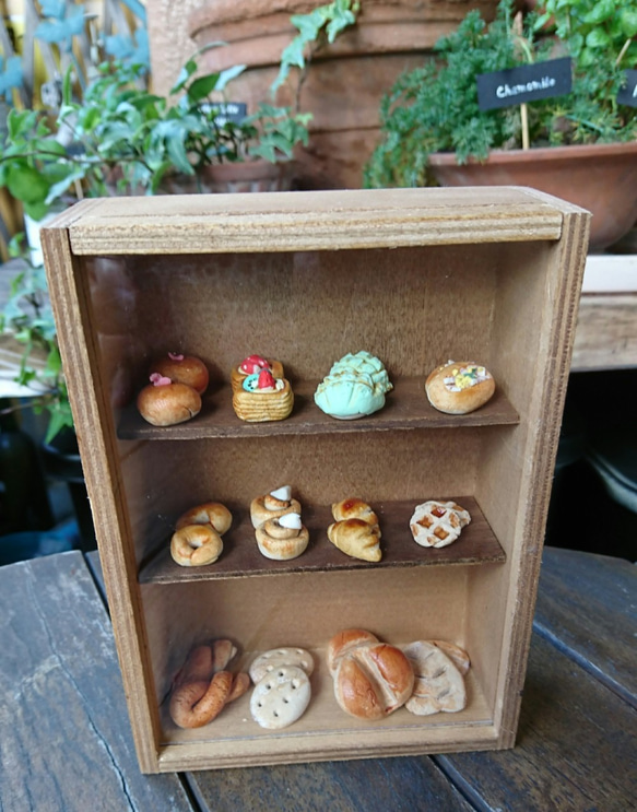 ミニチュアボックス＊パン屋さんのショーケース その他インテリア雑貨