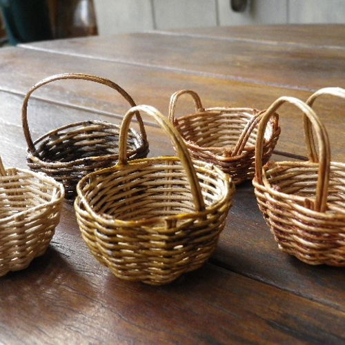 ☆終了です☆ ２名限定オーダー ミニチュアのカゴ エコクラフト ☆終了です☆ 2名限定オーダー ミニチュアのカゴ エコクラフト 趣味