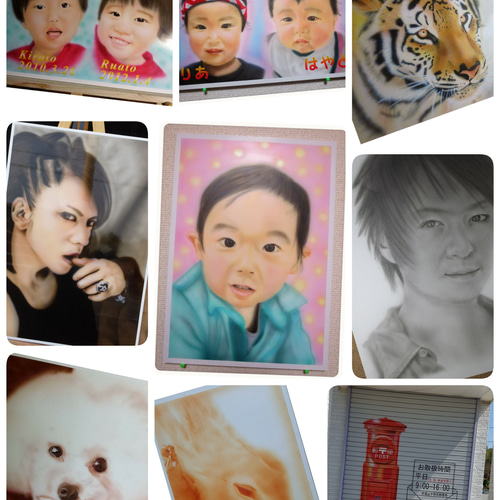 世界に1つ☆エアブラシ似顔絵オーダー☆超リアル！！