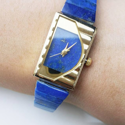 綺丽な 天然石 ラピスラズリ 腕時計 2枚目の画像