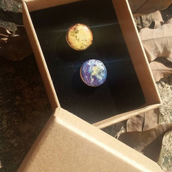 【Lost and find】小禮物 地球 月球 鈕蓋 套裝 第1張的照片