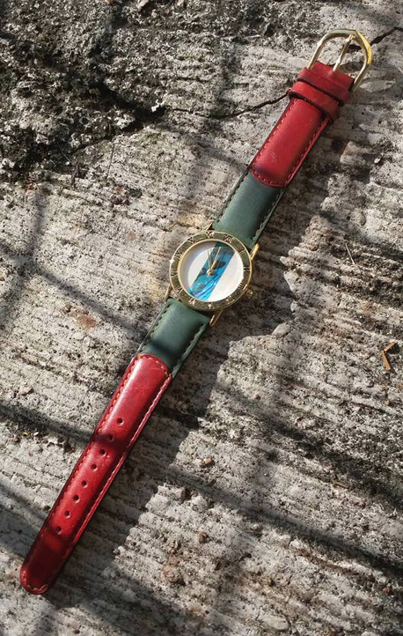 【Lost and find】藝術感 古董款 天然石 鮑貝 貝母 大錶面 手錶 第3張的照片