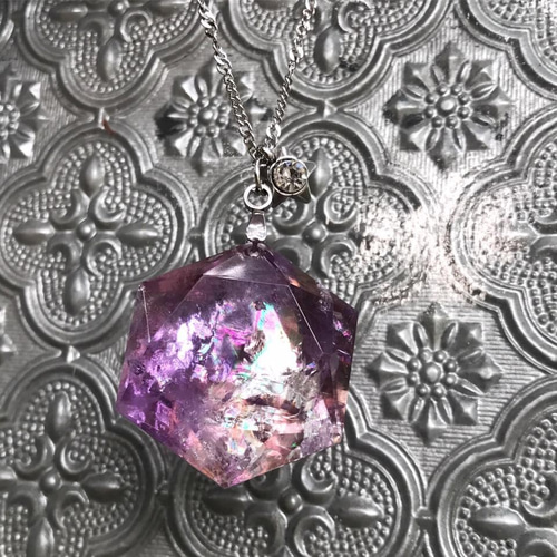 天然石 虹 ラベンダー アメジスト ネックレス ネックレス・ペンダント