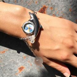 【Lost and find】童趣款 天然石 海豚與皮球 手錶 第1張的照片