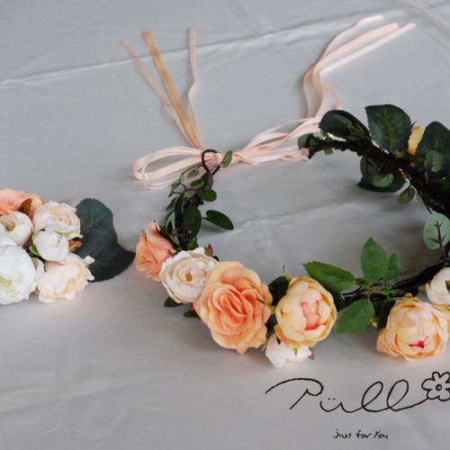 花の冠＆リスレットブーケ ヘッドドレス（ウェディング） Pull 〜just