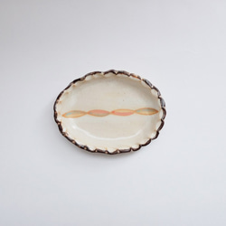 豆皿オーバル　アラン白 1枚目の画像