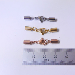 革紐留め金具×2個 3mm (内寸) ハンドメイド ハンドクラフト 3枚目の画像