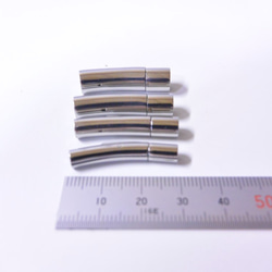 ボタンホック付き 革紐用ステンレス製金具×1個(内寸) 3mm・4mm・5mm・6mm ハンドメイド ハンドクラフト 4枚目の画像