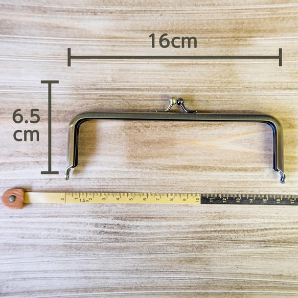 口金　がま口　角型　アンティークゴールド 3本セット 14cm 16cm 18cm ハンドメイド ハンドクラフト 3枚目の画像