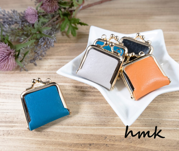 本革 がま口ミニケース4色バリエーション 小物入れ 小銭入れ・リング