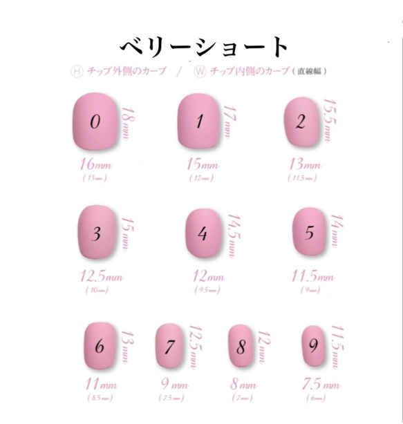 サイズ計測用チップ【チップ3種類30枚がお試しできます】 4枚目の画像