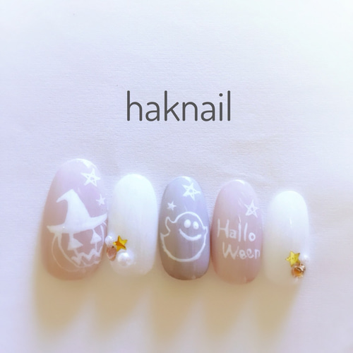 大人ハロウィンネイルチップ ネイルチップ（つけ爪） haknail 通販  