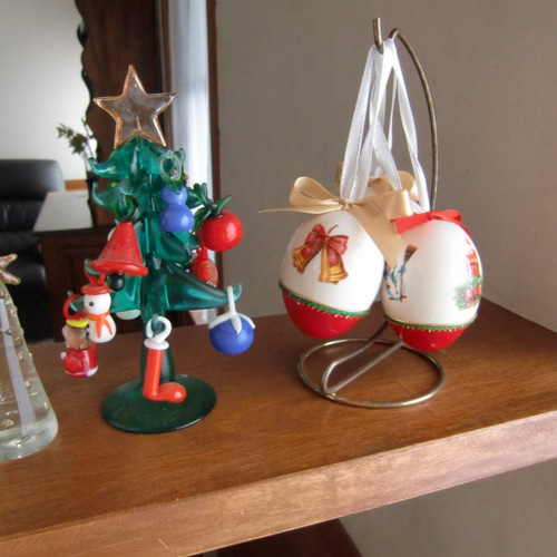 エッグアート クリスマスオーナメント（赤） 立体・オブジェ