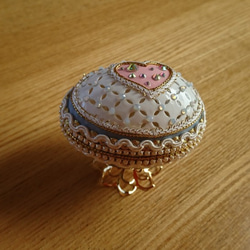 エッグアート　チキンエッグの小さな宝石箱 6枚目の画像