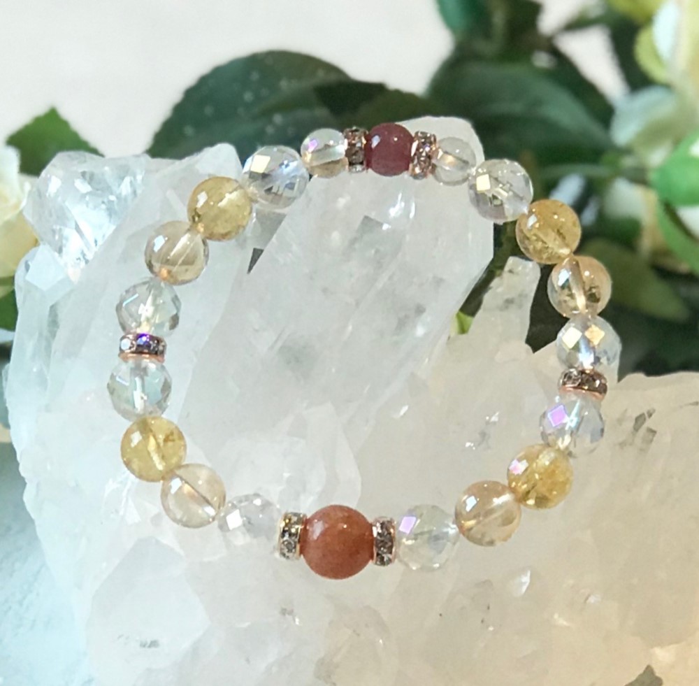 太陽の女神♡サンストーン・シトリン・ゴールデンオーラ・ピンクトルマリン♡