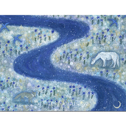 絵画「星と森の言霊」 絵画 杜宇子 通販 10976410｜Creema(クリーマ)