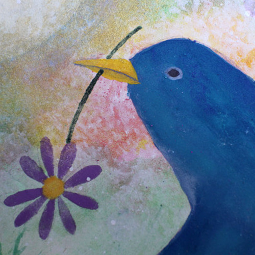 絵画「時空を繋ぐ鳥」 絵画 杜宇子 通販 6701445｜Creema(クリーマ)